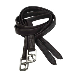 EcoRider Ecosoft Anti Stretch Leather Stirrup Leathers Nylon Core Black/Brown