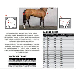 Horseware Rambo 1680D Turnout Rug 50g Tough Lightweight Black Navy 5'6'-7'3'