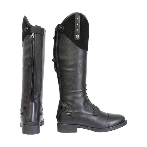 Hy Equestrian Childrens Soriso Long Riding Boots Leather and Synthetic Black 10-3
