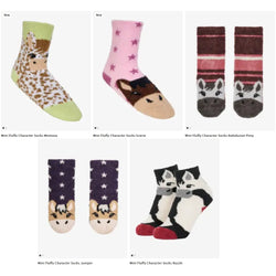 LeMieux Mini Fluffy Character Socks Kids Warm Sock Razzle Montana Gracie Juniper