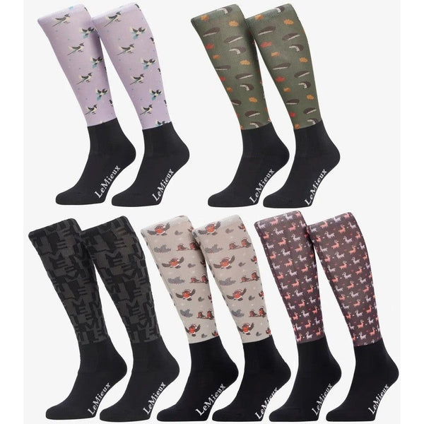 LeMieux Footsie Thin Close Contact Technical Cotton Riding Socks Slimline 2025