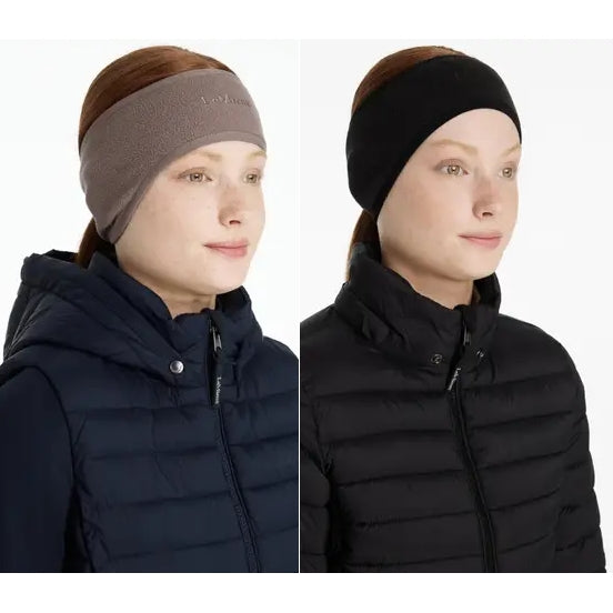 LeMieux Fleece Ear Warmer Stretchy Headband Ultra Soft Warm Borg Fleece Black