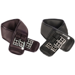Hy Equestrian Waffle Dressage Girth Elasticated Both Ends Black/Brown 16-34'