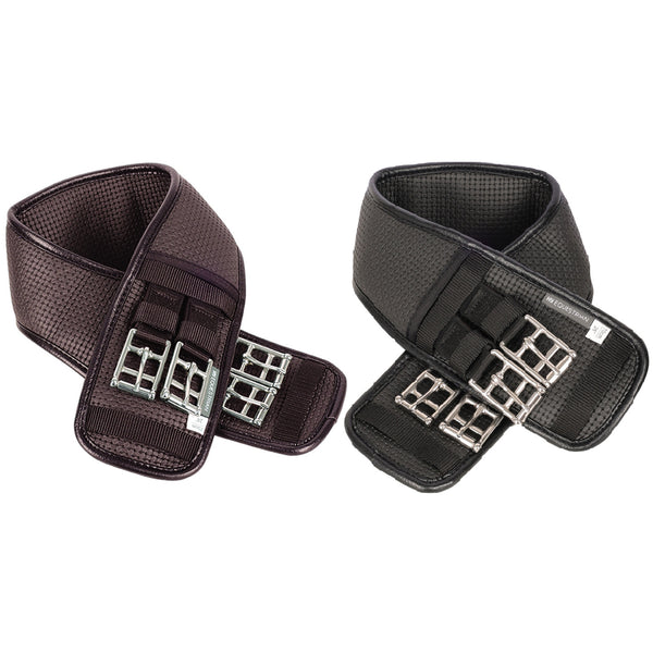 Hy Equestrian Waffle Dressage Girth Elasticated Both Ends Black/Brown 16-34'