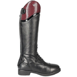 Hy Equestrian Masera Riding Boot Childrens Long Field Boot Black/Oxblood 10 - 2
