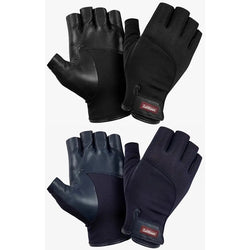 LeMieux Fingerles Riding Gloves 3D Mesh Breathable Light Soft Feel Black/Navy
