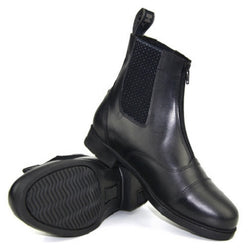 Hy Land Canterbury Zip Jodhpur Boot Leather Unisex Adult Black or Brown 4 - 8