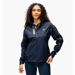Horseware Ladies Tempo Softshell Jacket Lightweight Windproof Showerproof Navy