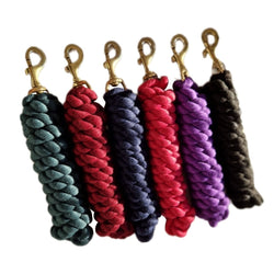 Gallop Premium Embossed Polycotton Lead Rope With Brass Trigger Clip All Colours