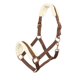 Imperial Riding Classic Fur Headcollar Nylon With Soft Faux Fur Fleece Padding