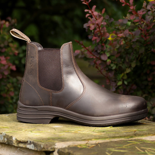 Brogini Kingham Water-Resistant Oiled Leather Pull On Short Jodhpur Boot Brown