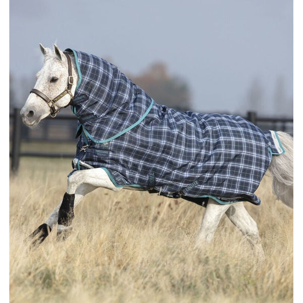 Horseware Rhino Plus Pony Turnout Rug 1000d + Hood Mediumweight 250g 3'9'-5'9'