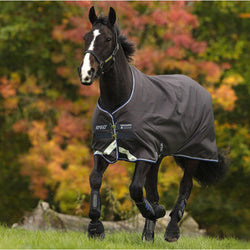 Horseware Amigo Bravo Turnout Rug Lightweight 100g Fill 1200d Navy/Grey 5'6-7'3'