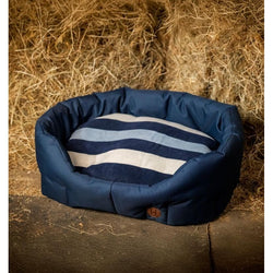 Horseware Newmarket Dog Bed Waterproof Base and Fleece Cushion Whitney Gold orNavy