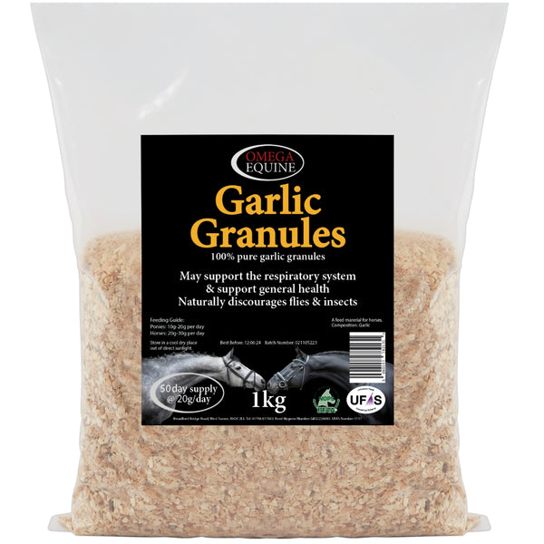 Omega Equine Garlic Granules Respiratory Immunity and Digestive Health Supplement