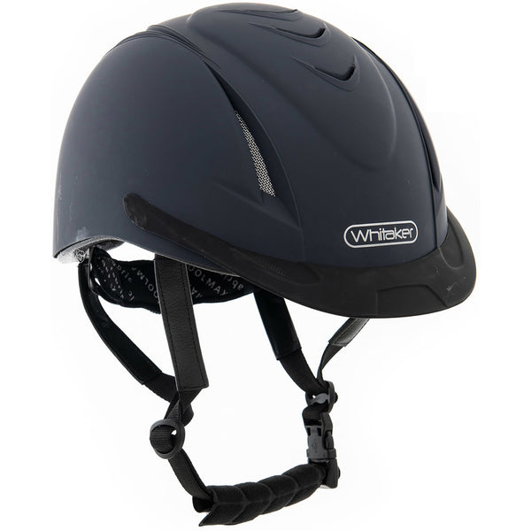 Whitaker NRG Helmet Adjustable Peaked Riding Adults Hat VG1/ASTM Navy S/M/L