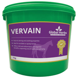 Global Herbs Vervain Natural Herbal Calmer Supplement For Excitable Spooky Horse