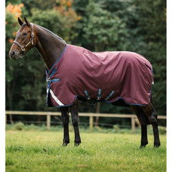 Horseware Amigo 1200d Turnout Rug Mediumweight 250g Burgundy Black Navy 5'6-7'3'