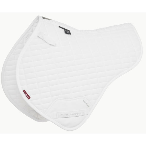 LeMieux Cotton Close Contact Half Square Event XC Mono 1/2 Numnah White New 2025