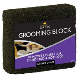 Lincoln Grooming Black Traditional Grooming Brick Removes Loose Hair Mud and Bots