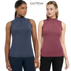 LeMieux Maria Mesh Sleeveless Polo Shirt Lightweight Stretch Riding Top UK 6-18