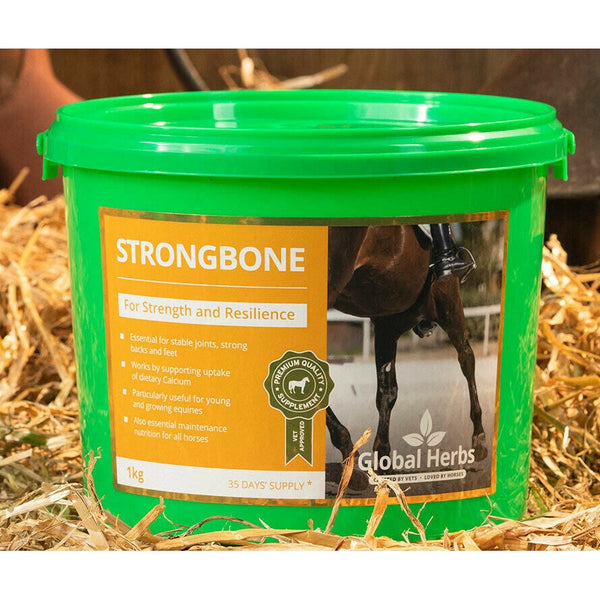 Global Herbs StrongBone Strong Bone Joints Calcium Magnesium Horse Supplement