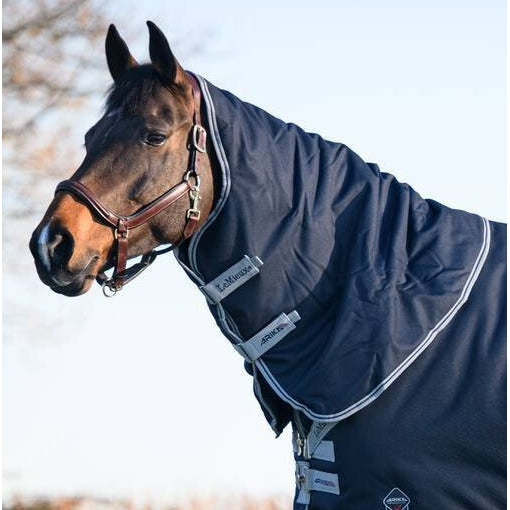 LeMieux Arika Storm-Tek Neck Cover Lightweight Light 50g Turnout Hood Navy XS-XL