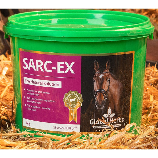 Global Herbs Sarc-Ex Sarcoid Soothes Skin Lumps Immune System Horse Supplement