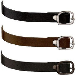 HS Sprenger Leather Spur Straps with Buckles Slimline Black/Brown Silver/Black
