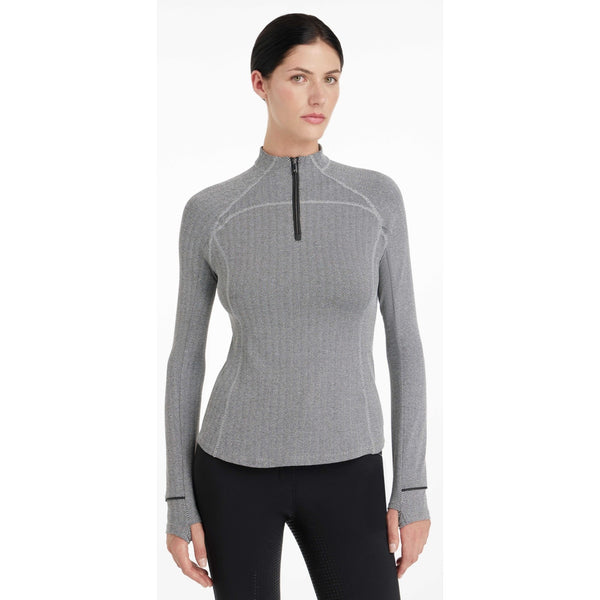 LeMieux Aspen Herringbone Base Layer Ladies Heavier Weight 1/4 Zip Technical Top