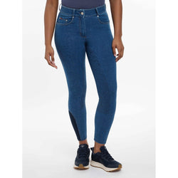 LeMieux Dolly Denim Breeches Ladies Stretch Silicone Full Seat Riding Jeans 6-18