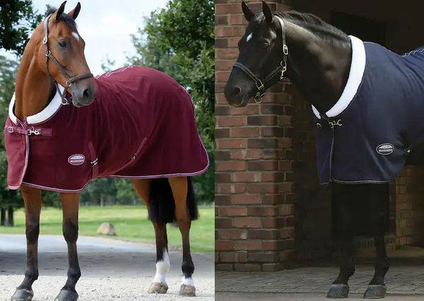 WeatherBeeta Sherpa Fleece Cooler Standard Neck Wicking Rug Maroon/Blue 5'0-7'3'