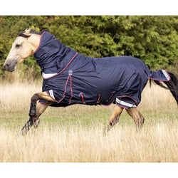 LeMieux Kudos Storm-Tek Lightweight Lite 50g Turnout Rug + Hood Navy 5'6" SALE
