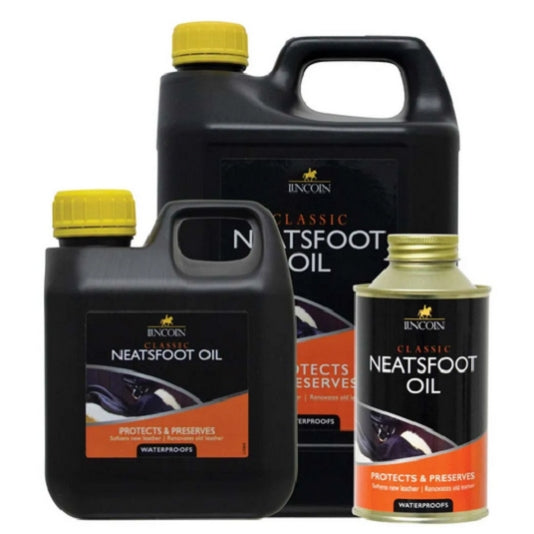 Lincoln Classic Neatsfoot Oil Waterproofs Softens and Restores Old Leather Tack