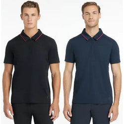 LeMieux Mens Performance Polo Shirt Wicking Airflow Mesh Vent Black/Navy XS-XXL