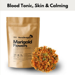 Horse Straights Direct Marigold Flowers Calendula Herbal Skin Tonic Supplement