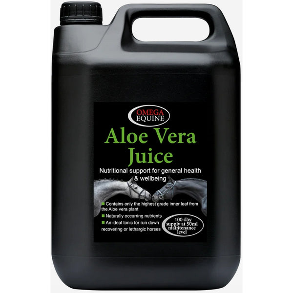 Omega Equine Aloe Vera Juice Super Food General Health Supplement Tonic 5 and 25 L