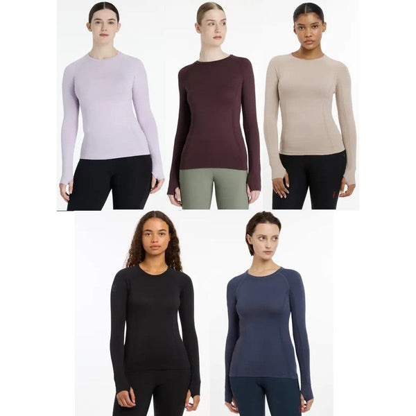 LeMieux Britney Seamless Long Sleeve Top Technical Wicking Stretch Layer Shirt