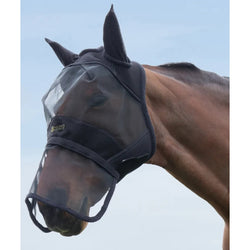 Hy Equestrian Armoured Protect Full Fly Mask with Ears and Nose UV Mesh XS-XL