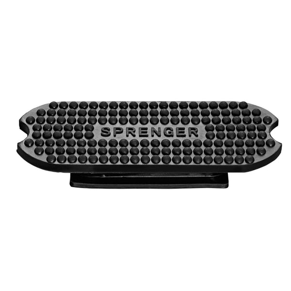 Sprenger System 4 Stirrups Stainless Steel, Black and White Rubber Treads 44240/42