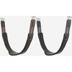 LeMieux Arika Contoured Long Girth Anatomic Soft Leather Black/Brown 100-140cm