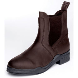 Hy Land Wax Waxed Leather Jodhpur Boot Short Unisex Adult Black/Brown UK 3-10