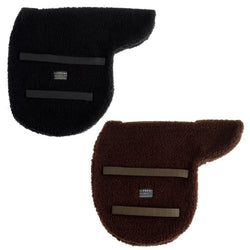Supreme Products Straight Cut Showing Numnah Soft Fleece Shaped Pad Black/Brown