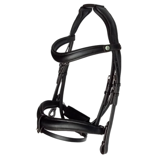 EcoRider Ultra Comfort Claddagh Soft Leather Anatomic Padded Bridle Black/Brown