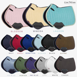 LeMieux ProSport Suede Close Contact Square Event Saddle Cloth Pad Mulberry/Ink SALE