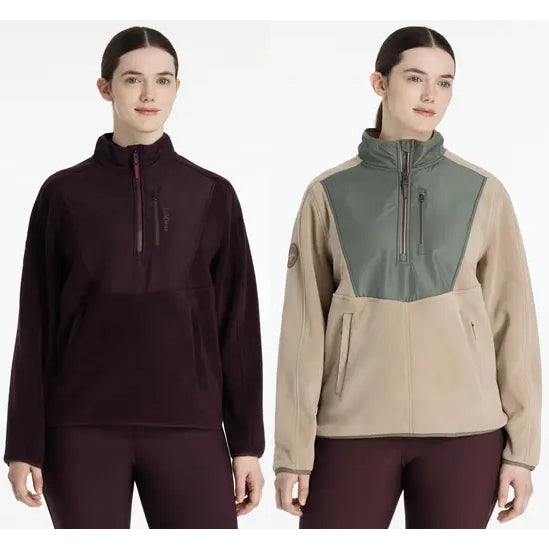 LeMieux Clara Hybrid Fleece Ripstop Warm Cosy 1/4 Zip Polar Sweat Ladies Jumper