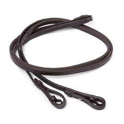 EcoRider Ultra Comfort Inside Grip Reins Half Rubber SoftLeather 5/8 Black/Brown