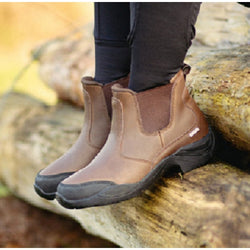 Hy Equestrian Crowden Comfort Waterproof Pull On Jodphur/Walking Boot Brown 3-9