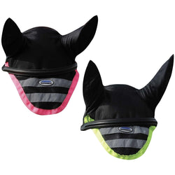 WeatherBeeta Reflective Ear Bonnet High Vis HiViz Reflective Fly Veil Horse Ears Yellow Full SALE