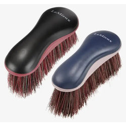 LeMieux Flicky Brush Long Bristles Ergonomic Silicone Grip Grooming Dust Dirt